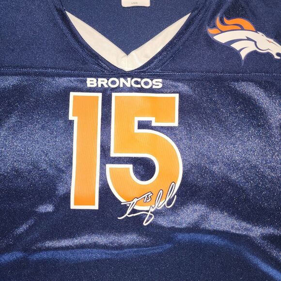 NFL Women's Denver Broncos Blue Football Jersey #15 Tim Tebow Size L - Picture 4 of 4